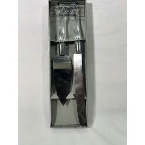 VTG 2003 Endless Possibilities‎ Cake Serving Set Stainless Steel Clear Handles